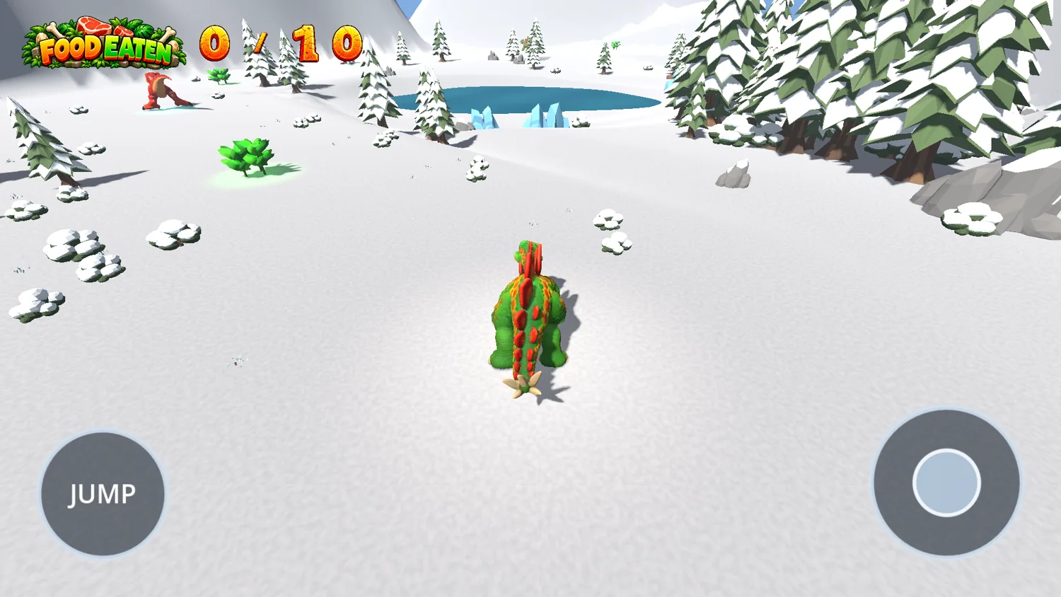 DinoEater Snow world gameplay screenshot