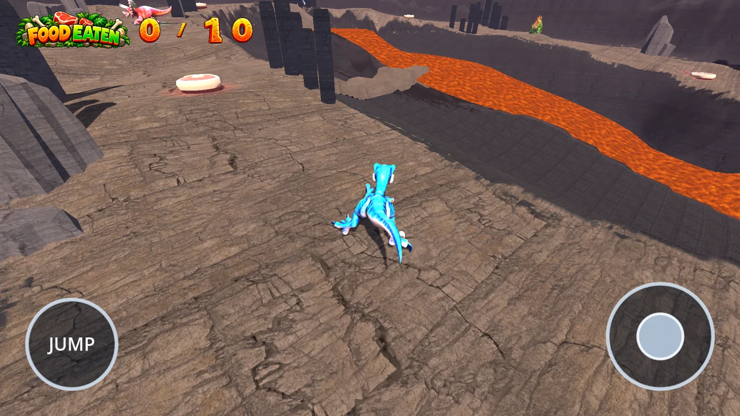 DinoEater Volcano world gameplay screenshot